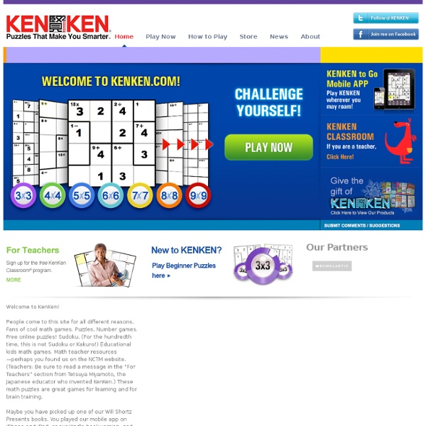 KenKen Puzzle Official Site - Free Math Puzzles That Make You Smarter!