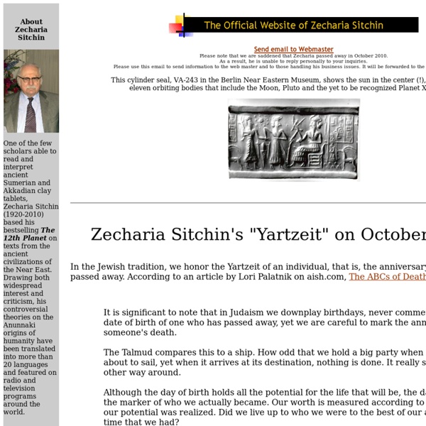 The Official Web Site of Zecharia Sitchin