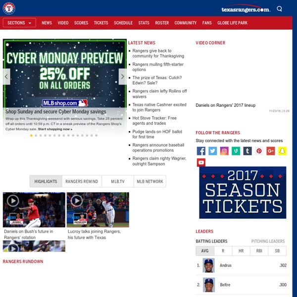 The Official Site of The Texas Rangers