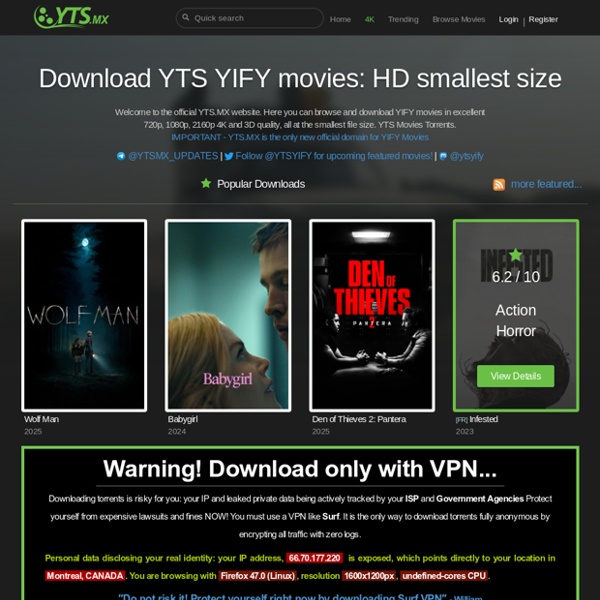 The Official Home of YIFY Movies Torrent Download YTS Pearltrees