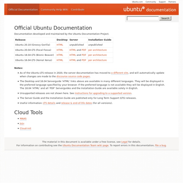 Official Ubuntu Documentation