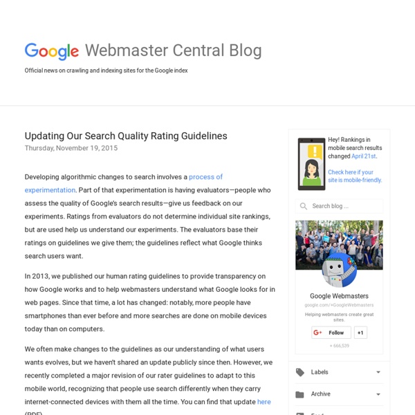 Official Google Webmaster Central Blog