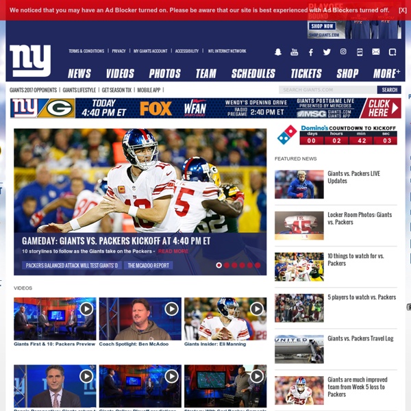 The official website of the New York Giants