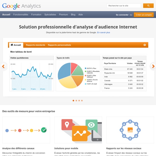 Site Web officiel Google Analytics – Analyse d'audience Internet et création de rapports – Google Analytics