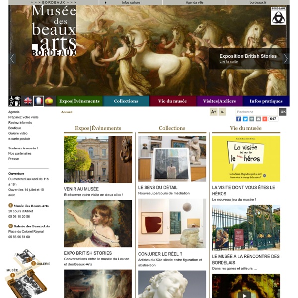 Le site officiel du musée des Beaux Arts