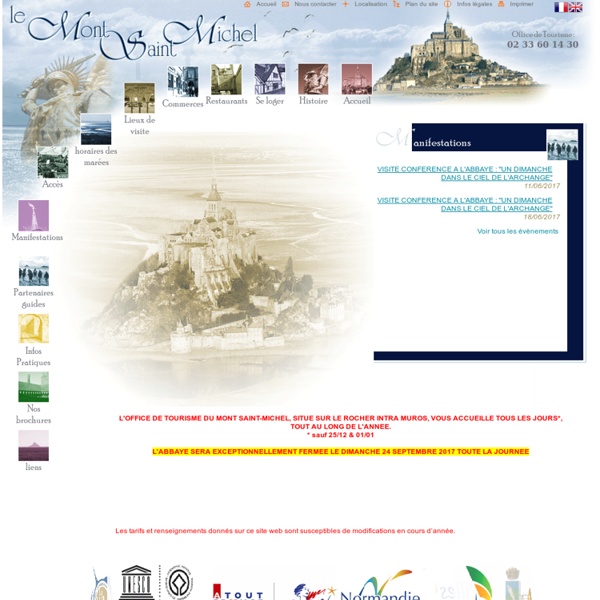 Site officiel de l'office de tourisme du mont saint michel