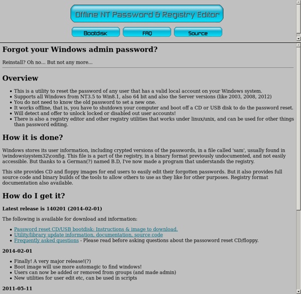 Offline Windows Password & Registry Editor