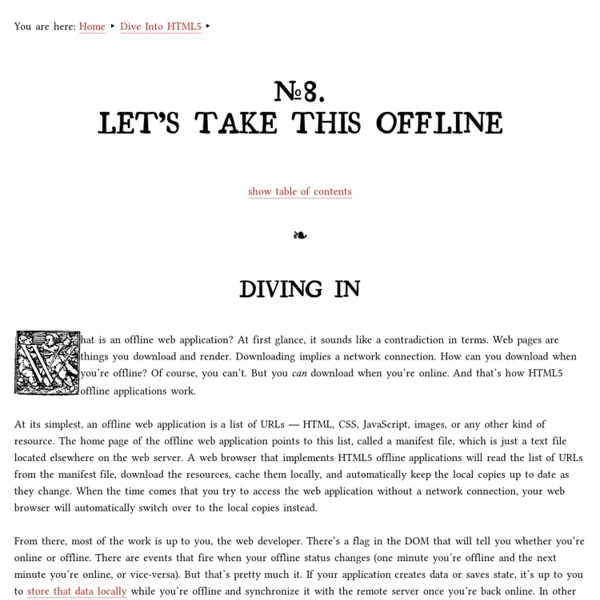 Offline Web Applications