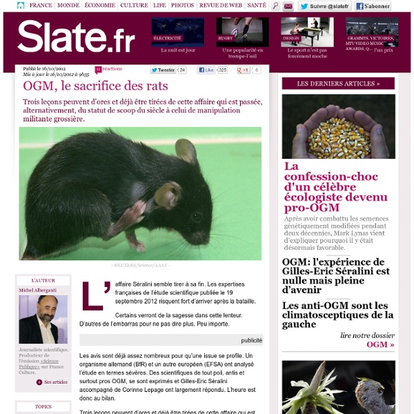 M Alberganti: OGM, le sacrifice des rats
