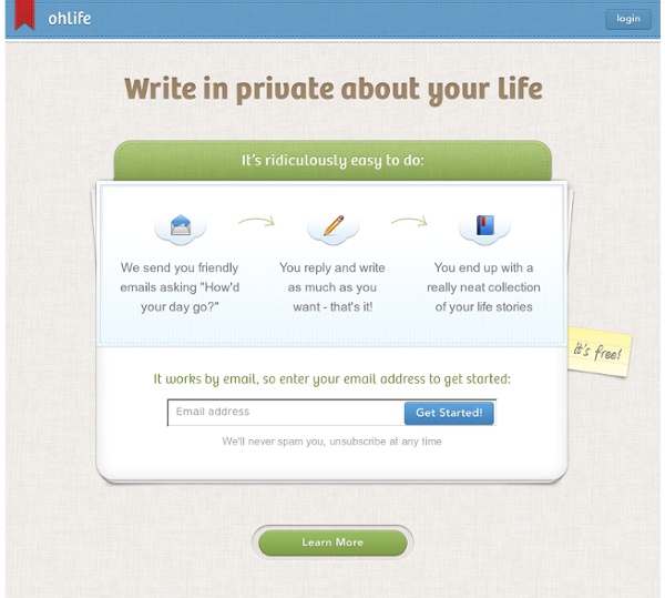 OhLife helps you remember what's happened in your life