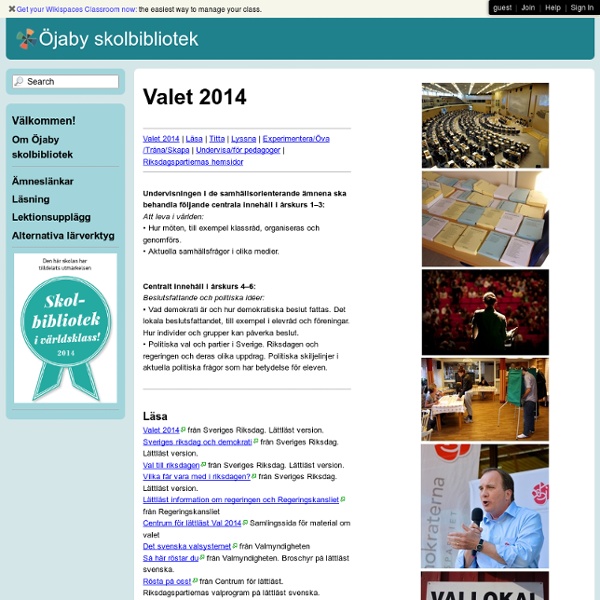 Öjaby skolbibliotek - Valet 2014