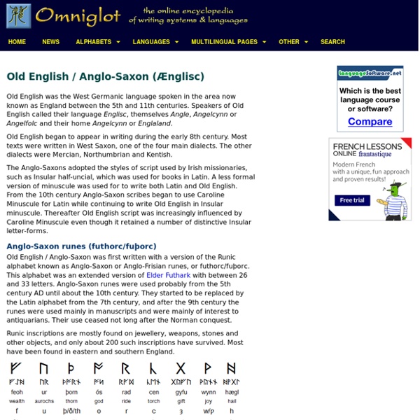 Old English / Anglo-Saxon