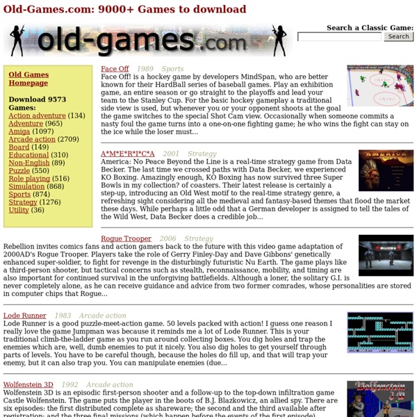 Old-Games.com: 9000+ Games to download