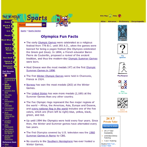 Olympics Fun Facts