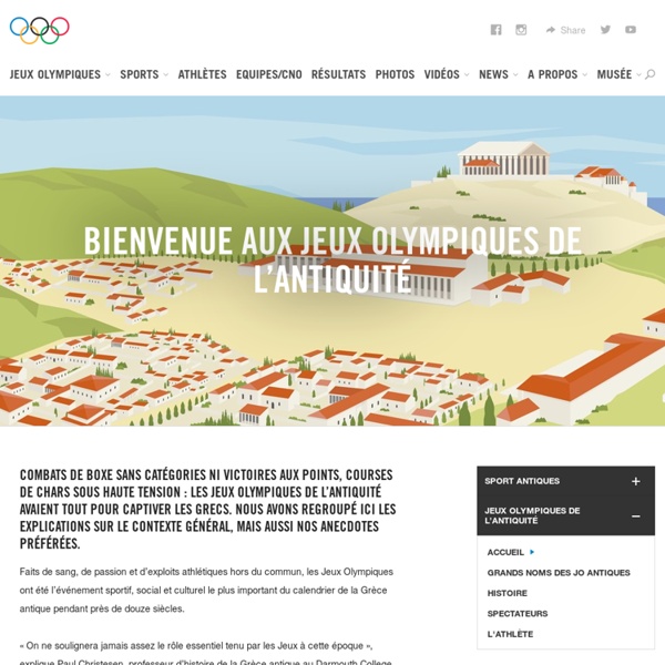 Jeux Olympiques de l’Antiquité Histoire Mythologie Athlète Sports