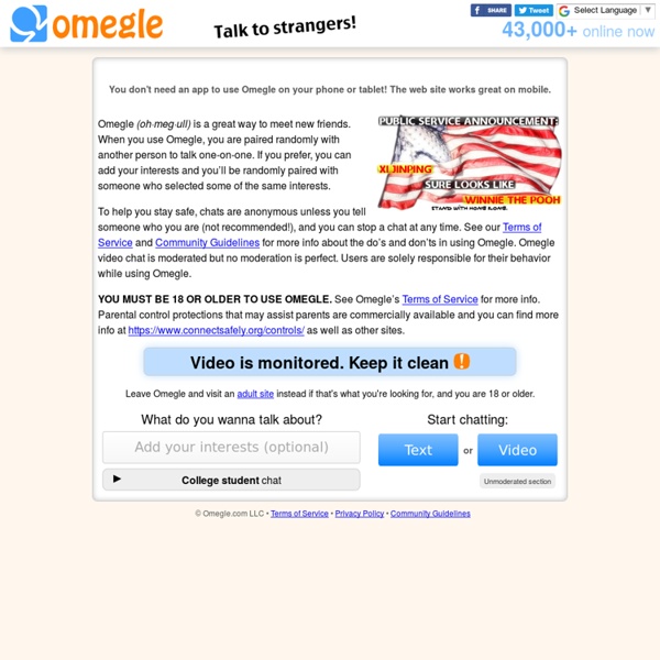 Omegle: Talk to strangers!