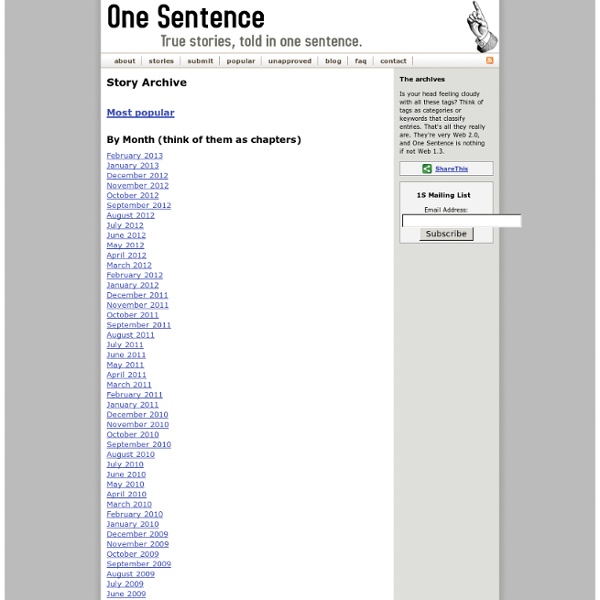 One Sentence archive