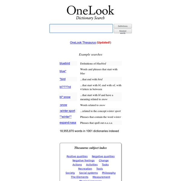 OneLook Dictionary Search