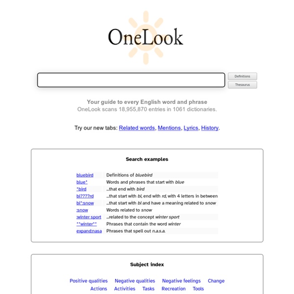 OneLook Dictionary Search