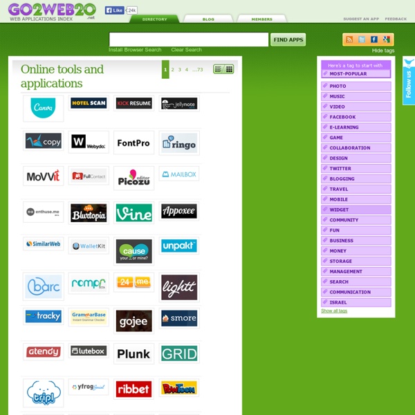 Online tools and applications - Go2web20