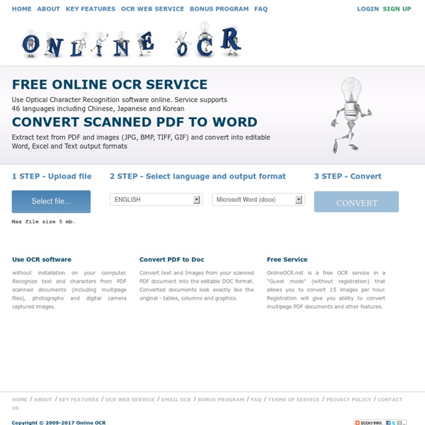 Free Online OCR - convert scanned PDF and images to Word, JPEG to Word