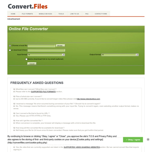 Free & Online File Converter - ConvertFiles.com
