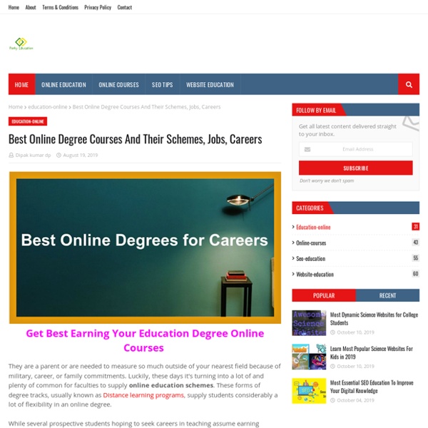 Best Online Degree Courses And Their Schemes, Jobs, Careers