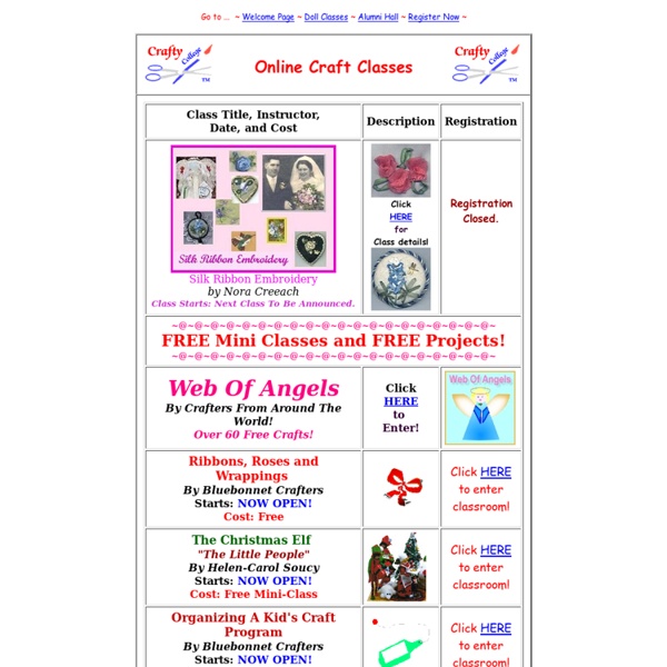 Online Craft Classes - Many Free!