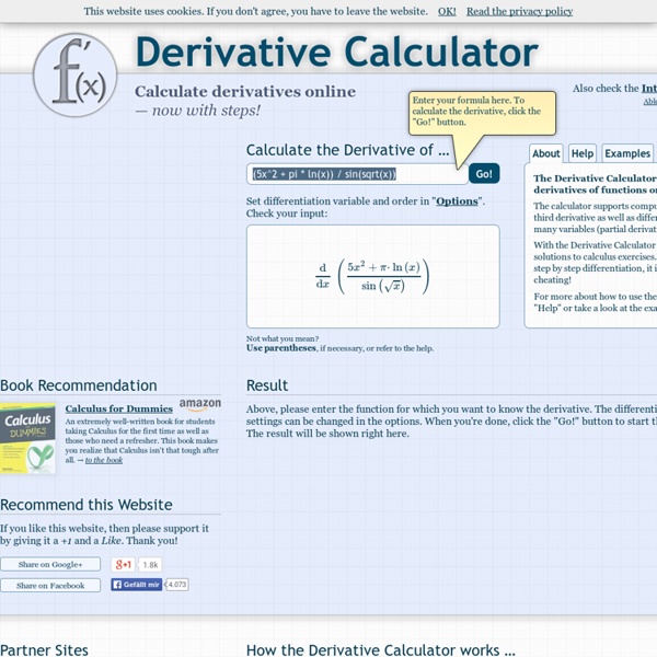 Online Derivative Calculator