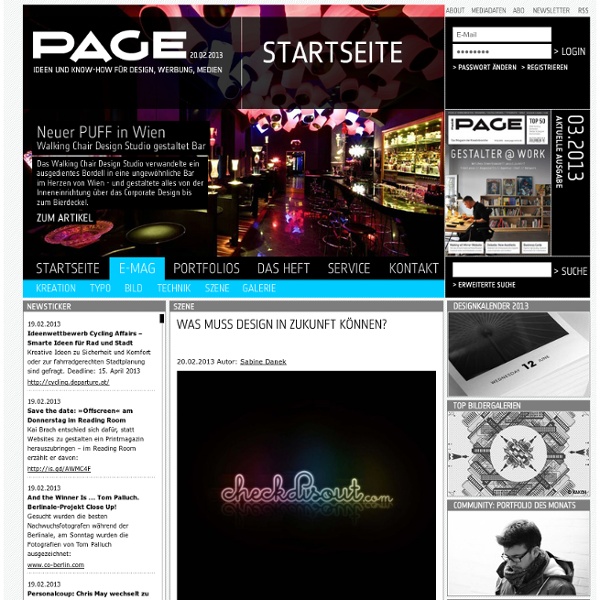 PAGE online - Ideen und Know-how für Design, Werbung, Medien