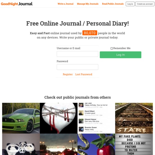 Free Online Diary and Personal Journal