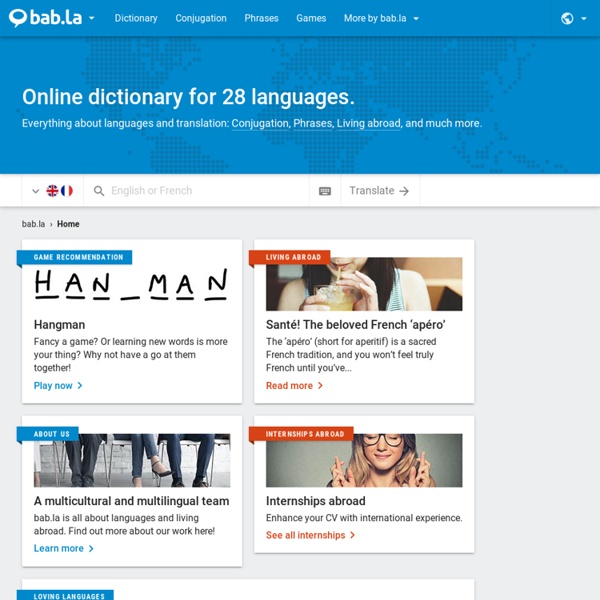 Online dictionaries by bab.la - loving languages