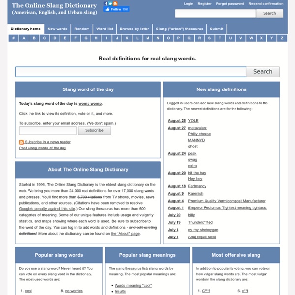 The Online Slang Dictionary Pearltrees