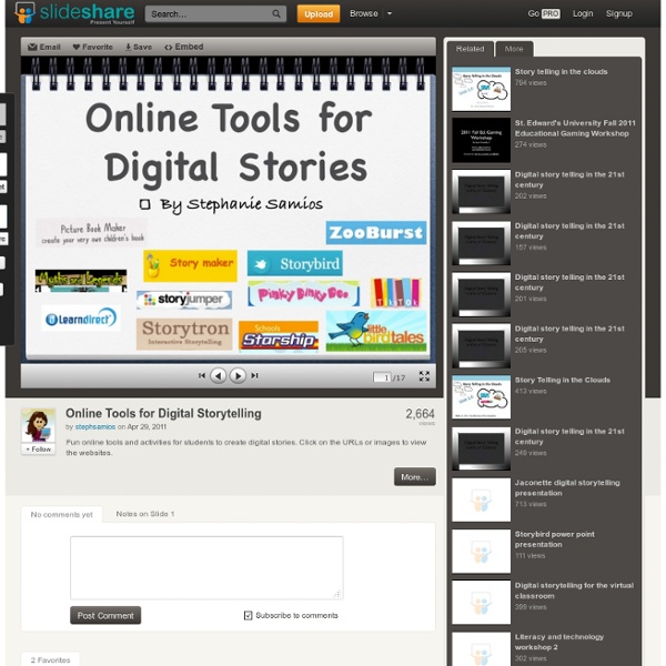 Online Tools for Digital Storytelling