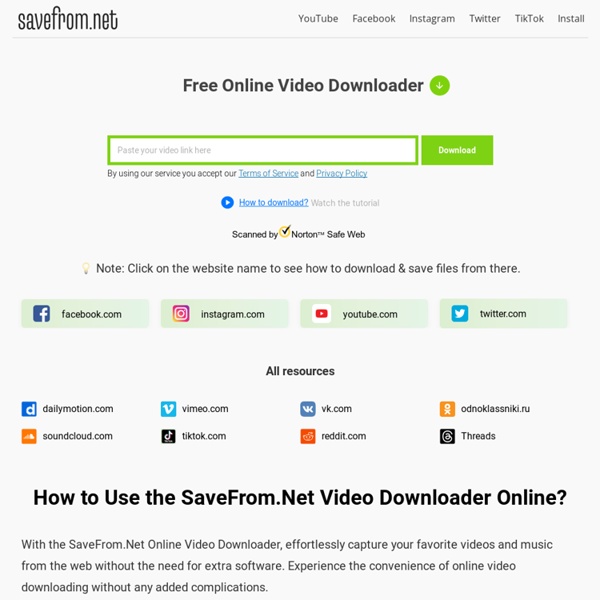 Free Online YouTube Downloader: Download YouTube Videos, Facebook and many others!
