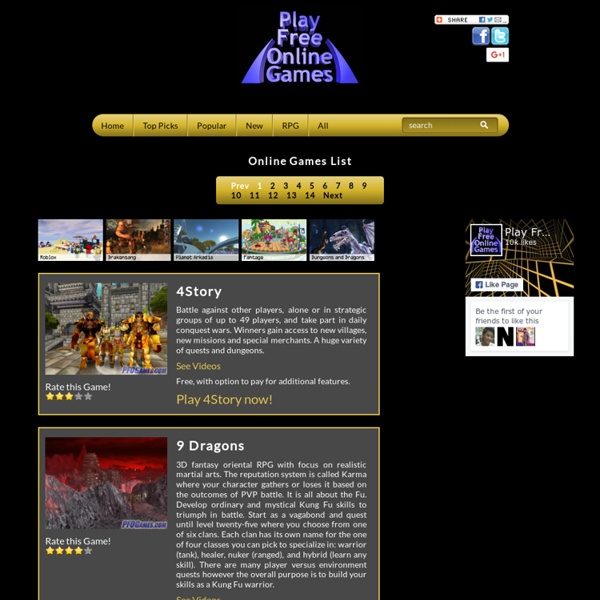 List of online games websites