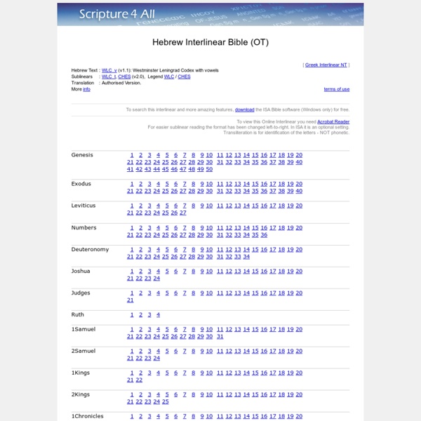 Online Hebrew Interlinear Bible