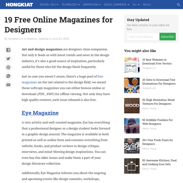 42 Free Online Magazines for Designers