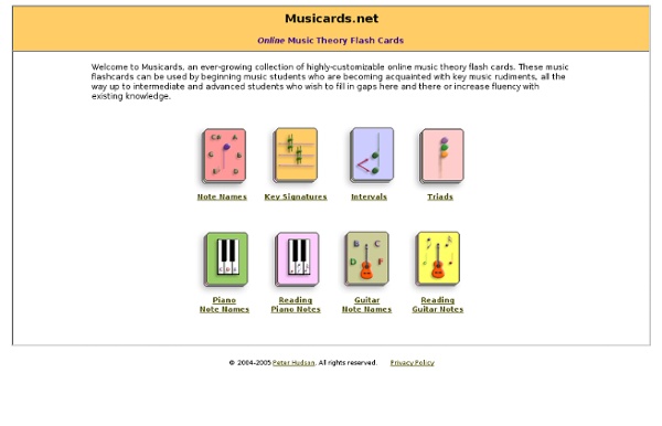 Online Music Theory Flash Cards