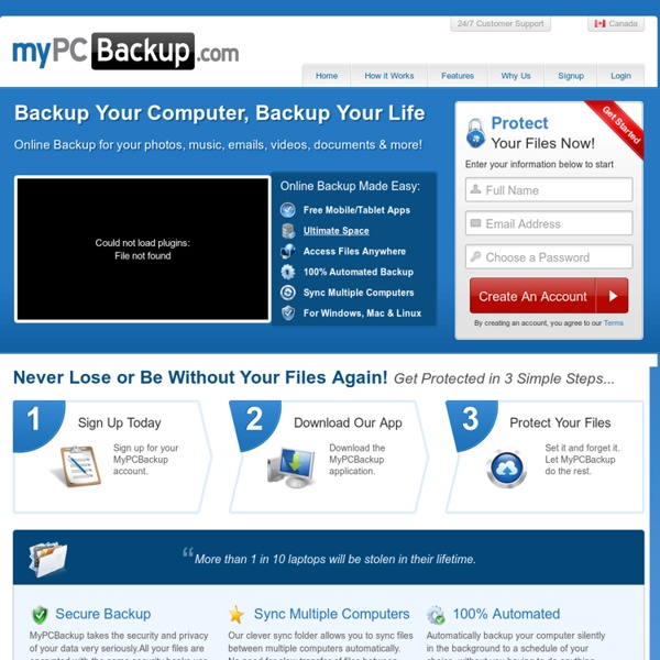 Online backup, computer backup and pc backup from MyPCBackup