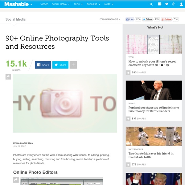 90+ Online Photography Tools and Resources