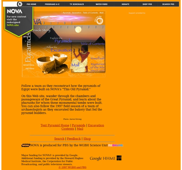 NOVA Online/Pyramids—The Inside Story