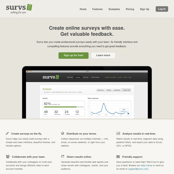 Survs – Online Survey Tool, Questionnaire Software