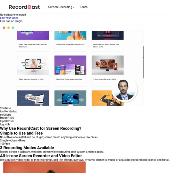 RecordCast: Free Online Screen Recorder & Video Editor