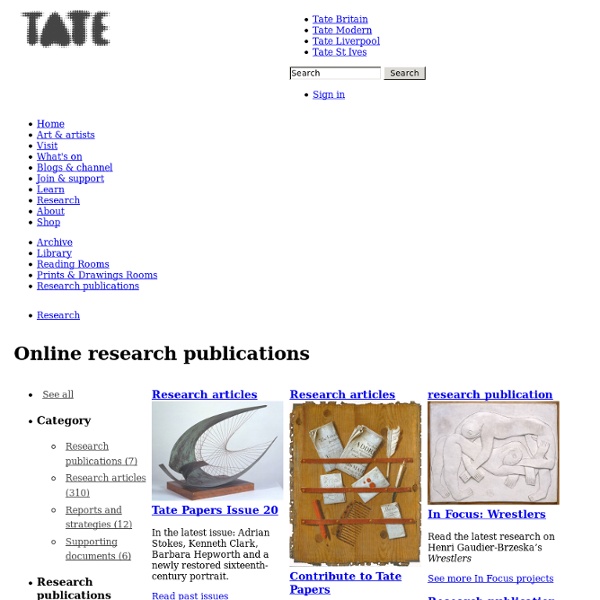 Tate Papers - View By Issue