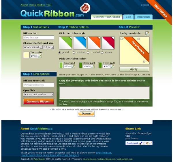 Online Ribbon Generator Tool