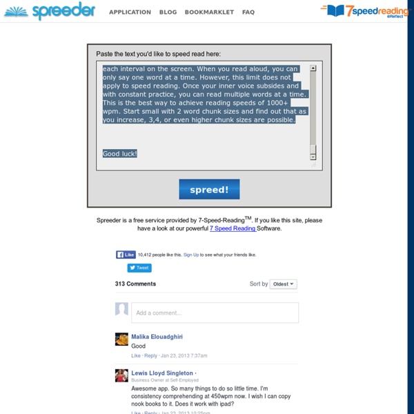 Free online speed reading software