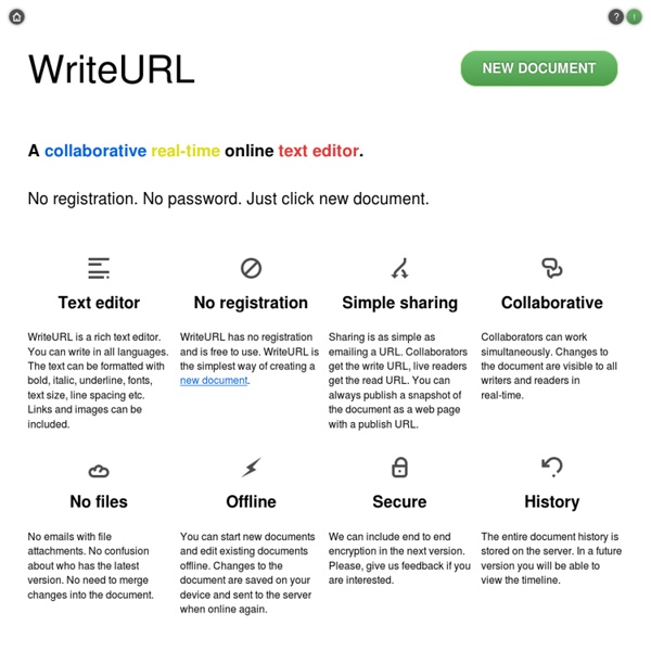 WriteURL - a collaborative real-time online text editor