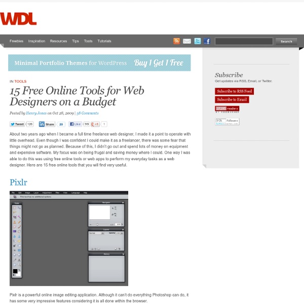15 Free Online Tools for Web Designers on a Budget
