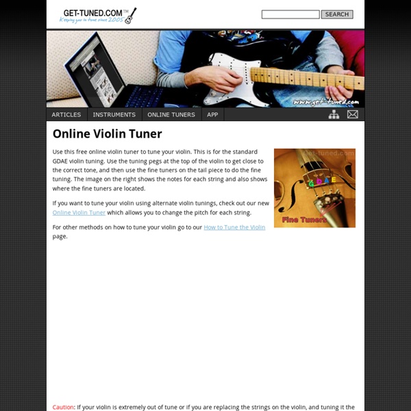 Online Violin Tuner - Get-Tuned.com